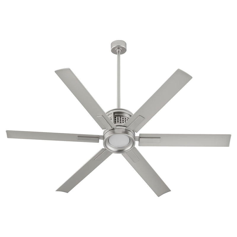 Quorum 10656-65 65" Patio Fan, Satin Nickel