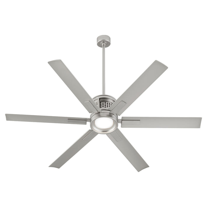 Quorum 10656-65 65" Patio Fan, Satin Nickel