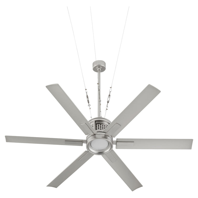 Quorum 10656-65 65" Patio Fan, Satin Nickel