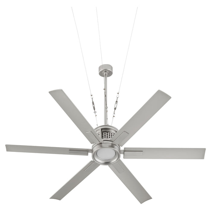 Quorum 10656-65 65" Patio Fan, Satin Nickel