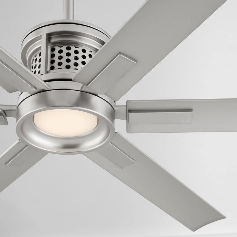 Quorum 10656-65 65" Patio Fan, Satin Nickel