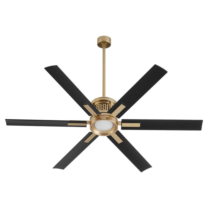 Quorum 10656-80 65" Patio Fan, Aged Brass