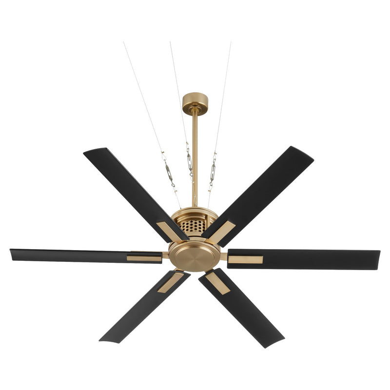 Quorum 10656-80 65" Patio Fan, Aged Brass