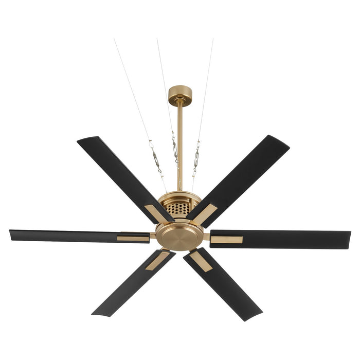 Quorum 10656-80 65" Patio Fan, Aged Brass