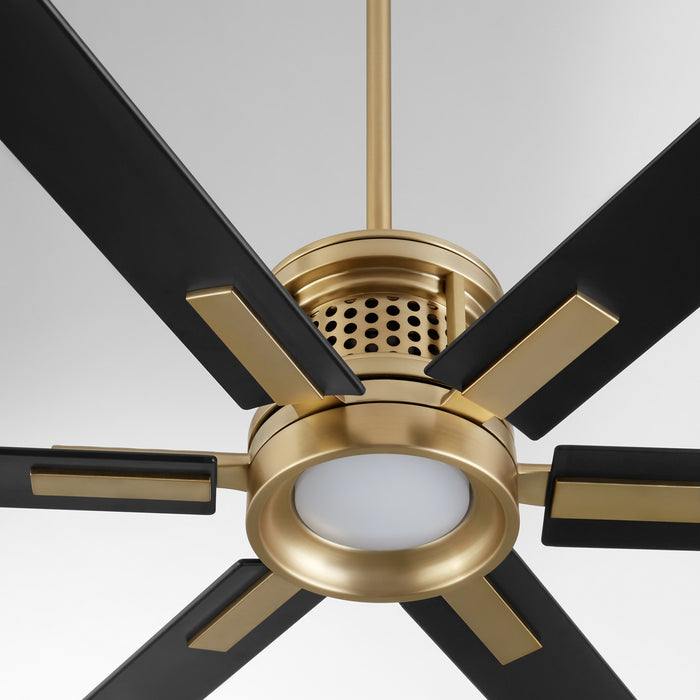 Quorum 10656-80 65" Patio Fan, Aged Brass