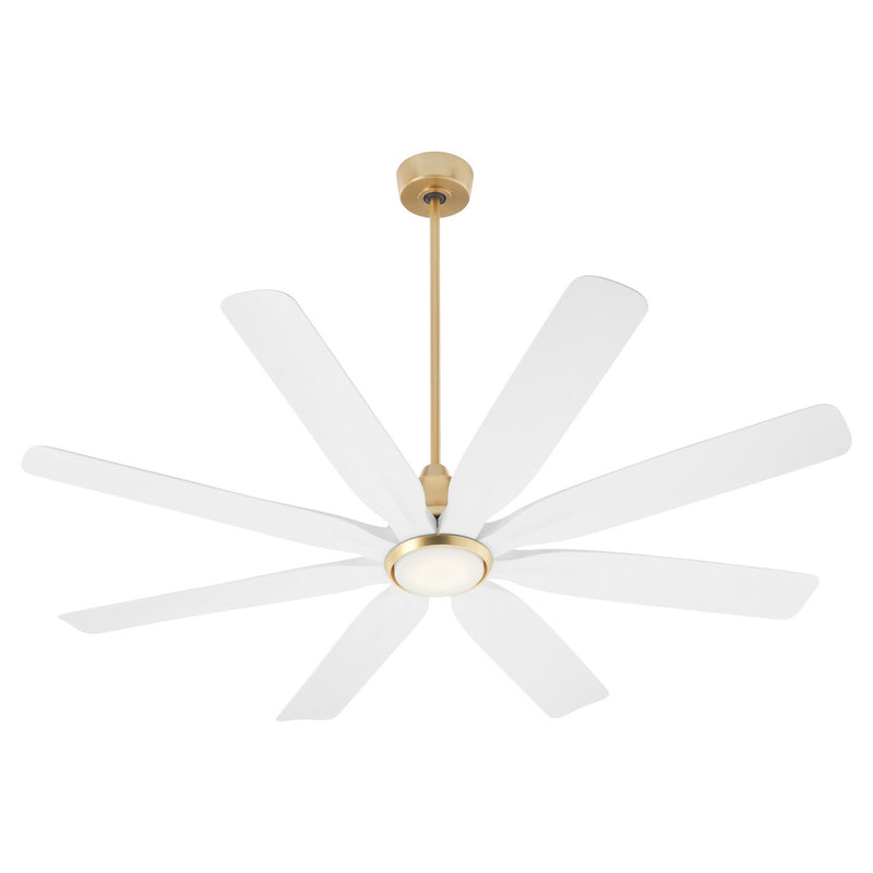 Quorum 33608-80 60" Patio Fan, Aged Brass