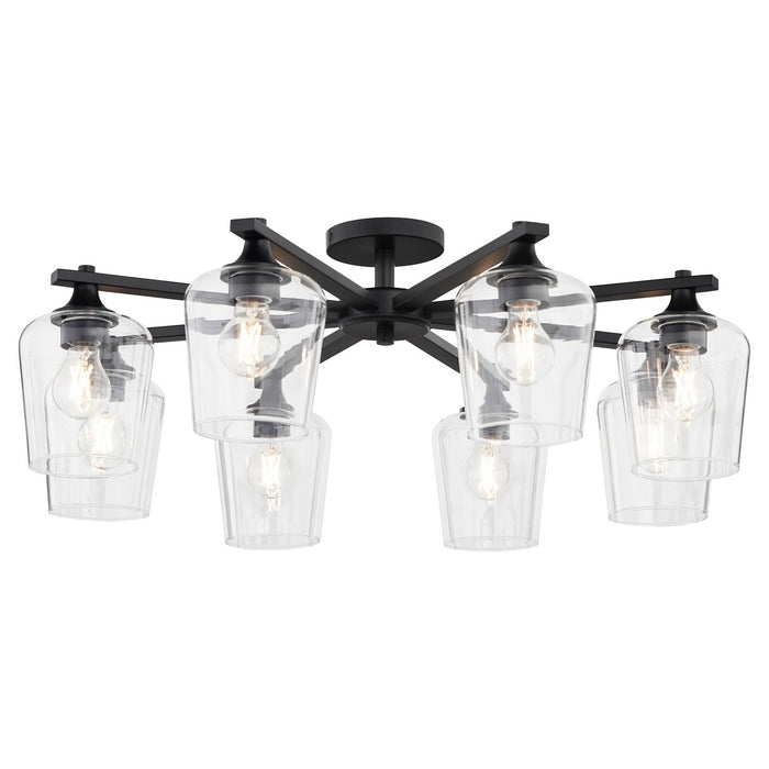 Quorum 358-8-59 Eight Light Ceiling Mount, Matte Black
