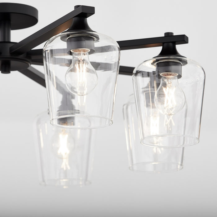 Quorum 358-8-59 Eight Light Ceiling Mount, Matte Black