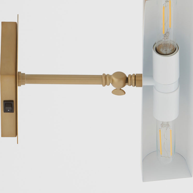 Quorum 410-15-80 Two Light Picture Light, Aged Brass