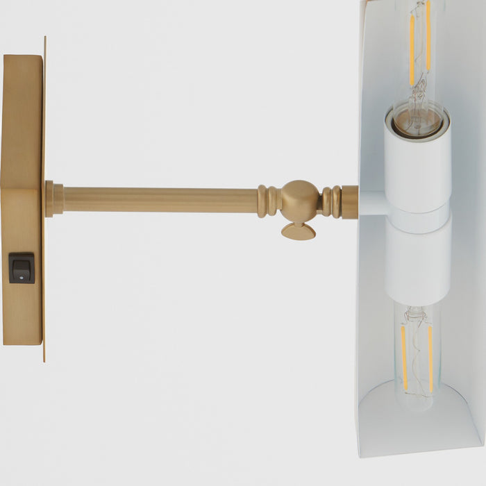 Quorum 410-15-80 Two Light Picture Light, Aged Brass
