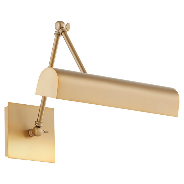 Quorum 411-15-80 Two Light Picture Light, Aged Brass