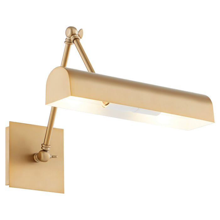 Quorum 411-15-80 Two Light Picture Light, Aged Brass