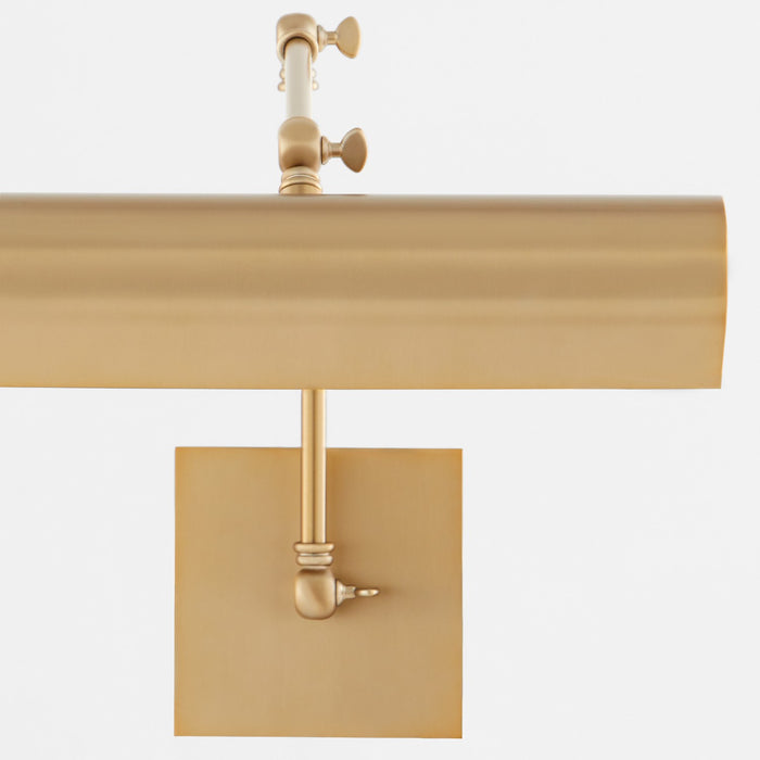 Quorum 411-15-80 Two Light Picture Light, Aged Brass