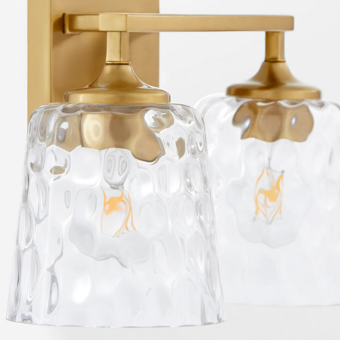 Quorum 5005-2-180 Two Light Vanity, Aged Brass