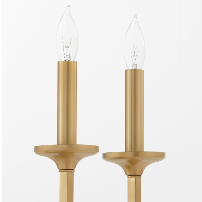 Quorum 5005-2-80 Two Light Wall Mount, Aged Brass