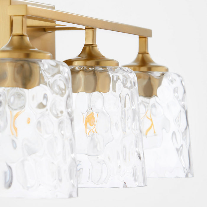 Quorum 5005-3-180 Three Light Vanity, Aged Brass