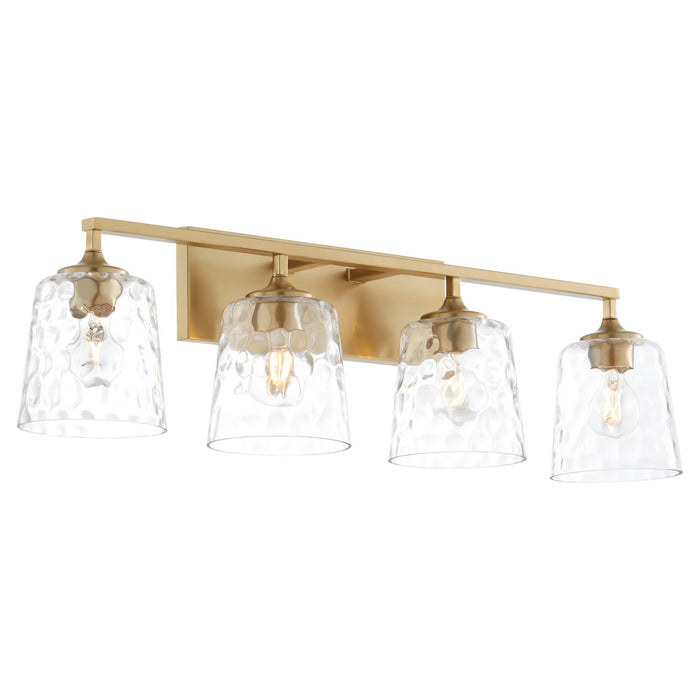 Quorum 5005-4-180 Four Light Vanity, Aged Brass