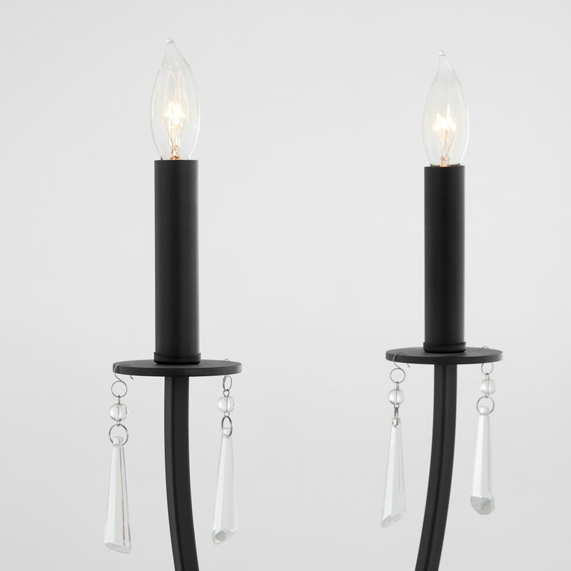 Quorum 521-2-59 Two Light Wall Mount, Matte Black