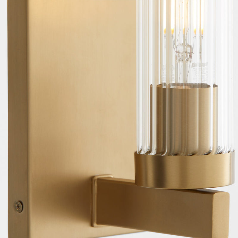 Quorum 533-1-80 One Light Vanity, Aged Brass