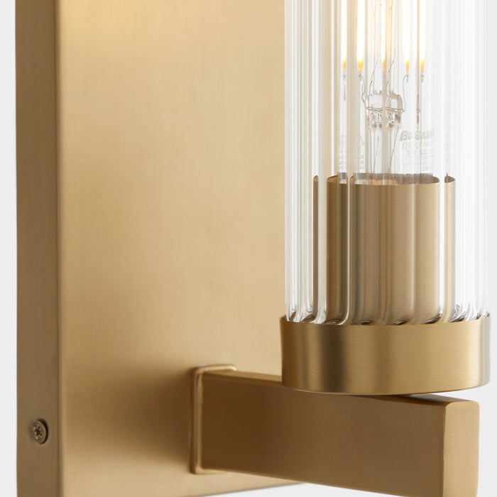 Quorum 533-1-80 One Light Vanity, Aged Brass