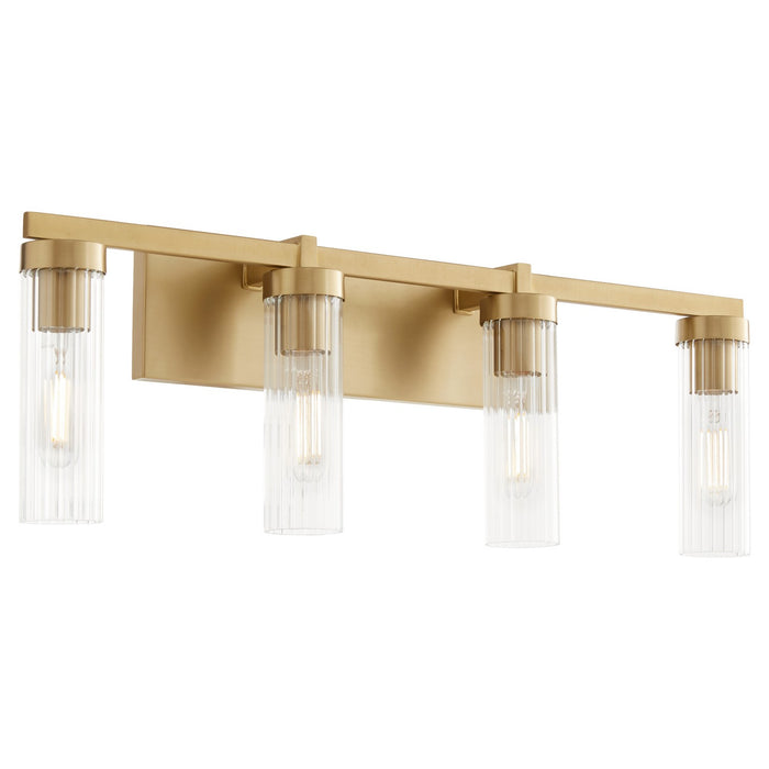 Quorum 533-4-80 Four Light Vanity, Aged Brass