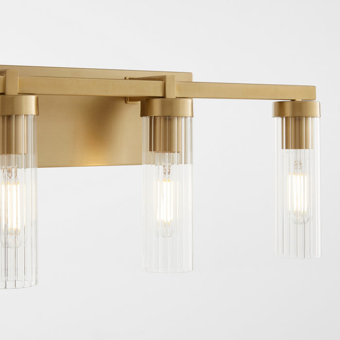 Quorum 533-4-80 Four Light Vanity, Aged Brass