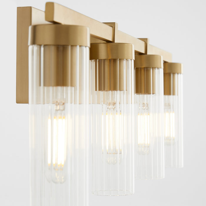 Quorum 533-4-80 Four Light Vanity, Aged Brass
