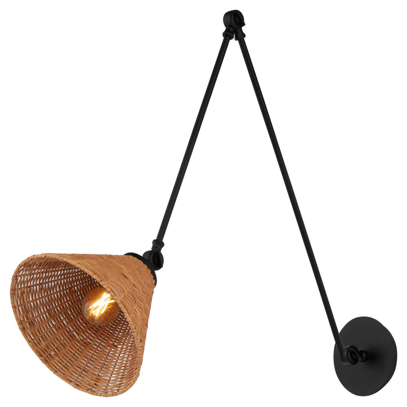 Quorum 5394-59 One Light Wall Mount, Matte Black