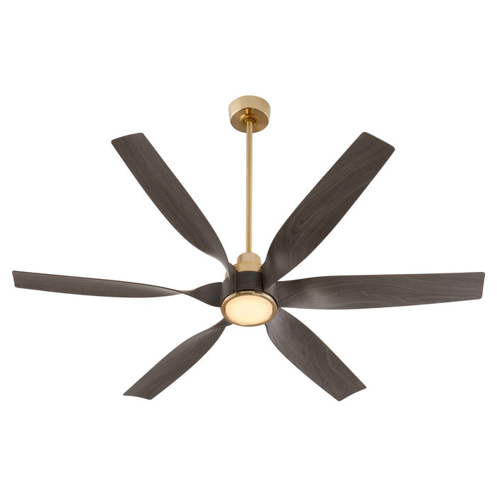Quorum 55606-80 60" Patio Fan, Aged Brass