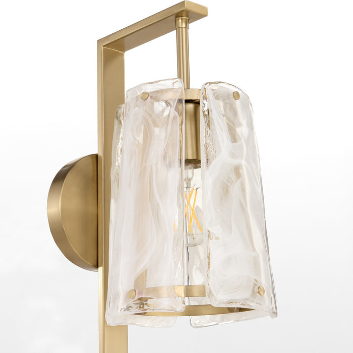 Quorum 5575-1-80 One Light Wall Mount, Aged Brass