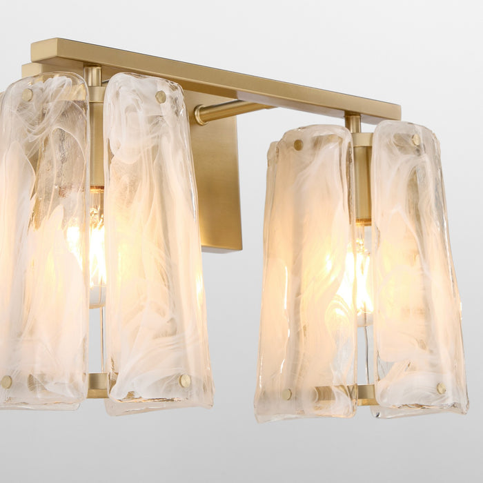 Quorum 5575-2-80 Two Light Vanity, Aged Brass