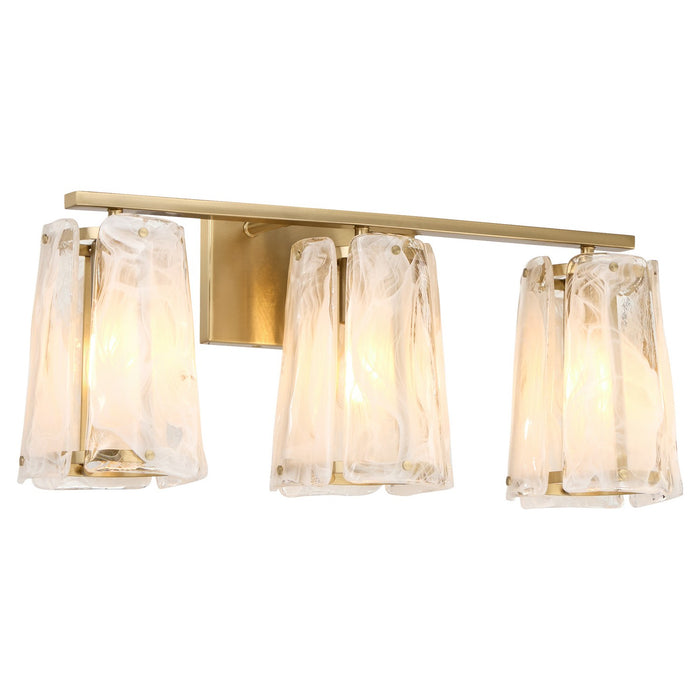 Quorum 5575-3-80 Three Light Vanity, Aged Brass