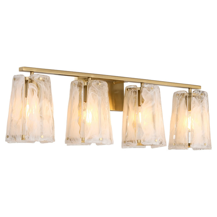 Quorum 5575-4-80 Four Light Vanity, Aged Brass