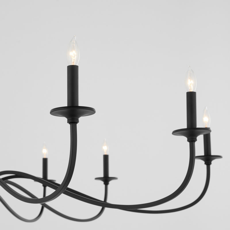 Quorum 6021-10-59 Ten Light Chandelier, Matte Black