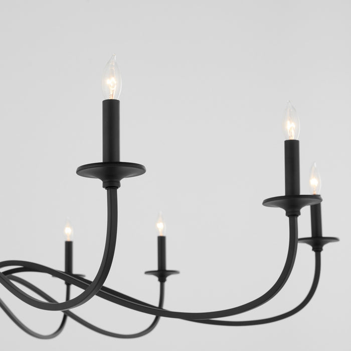 Quorum 6021-10-59 Ten Light Chandelier, Matte Black