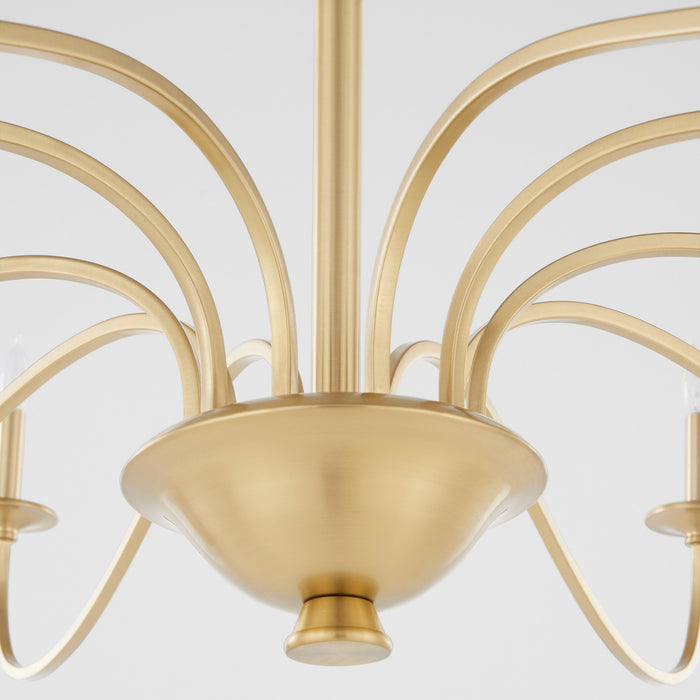 Quorum 6021-10-80 Ten Light Chandelier, Aged Brass