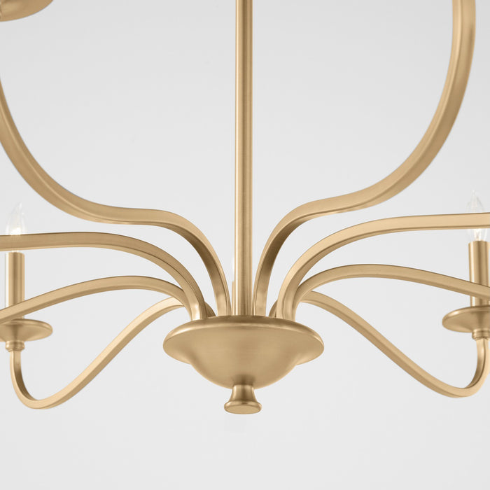 Quorum 6021-9-80 Nine Light Chandelier, Aged Brass
