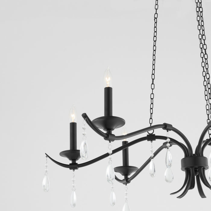 Quorum 603-6-59 Six Light Chandelier, Matte Black