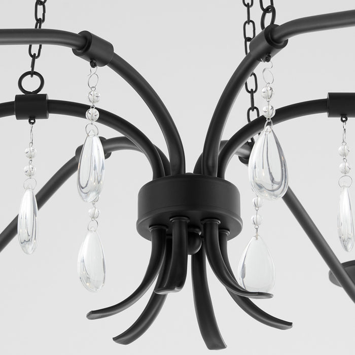 Quorum 603-6-59 Six Light Chandelier, Matte Black