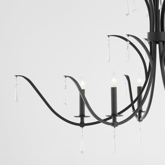Quorum 620-6-59 Six Light Chandelier, Matte Black