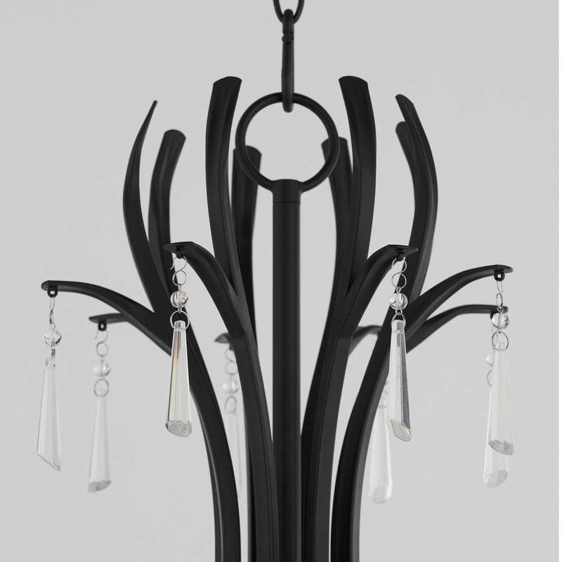 Quorum 620-8-59 Eight Light Chandelier, Matte Black
