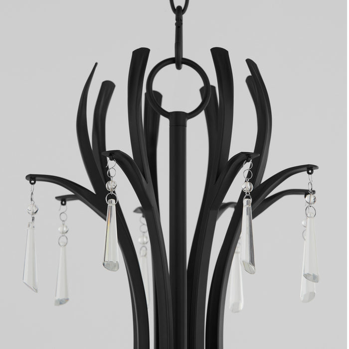 Quorum 620-8-59 Eight Light Chandelier, Matte Black