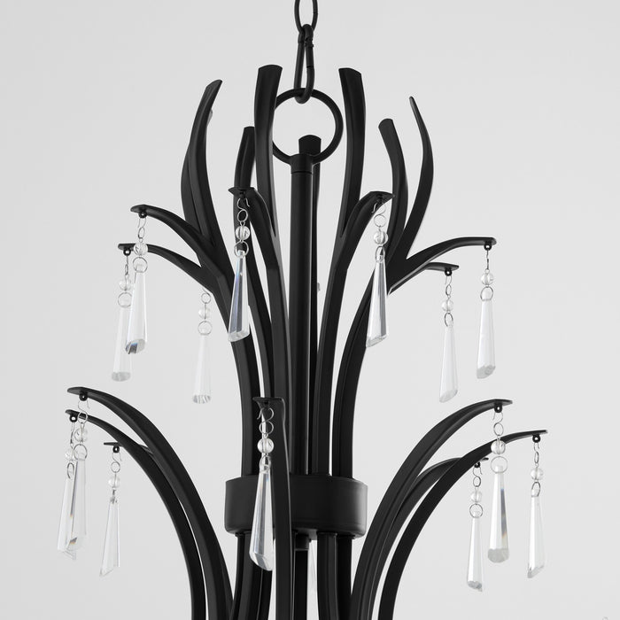 Quorum 621-8-59 Eight Light Chandelier, Matte Black