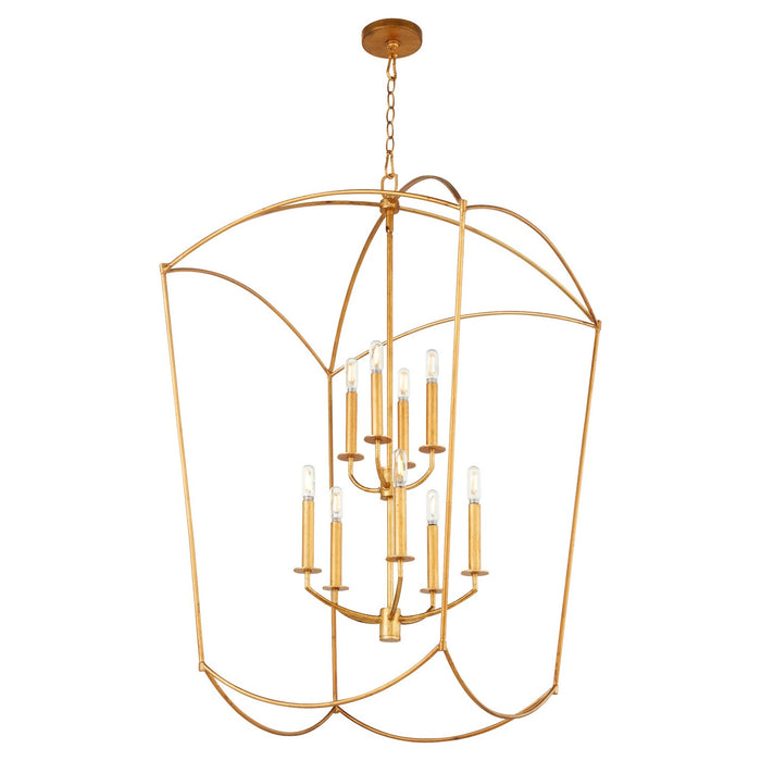 Quorum 6812-9-74 Nine Light Entry, Gold Leaf