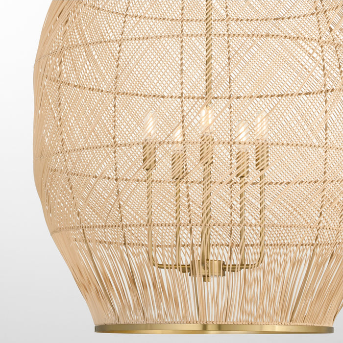 Quorum 6901-5-80 Five Light Pendant, Aged Brass