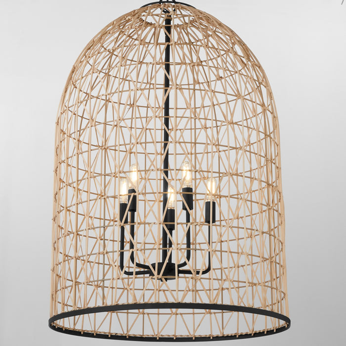Quorum 6902-5-59 Five Light Pendant, Matte Black
