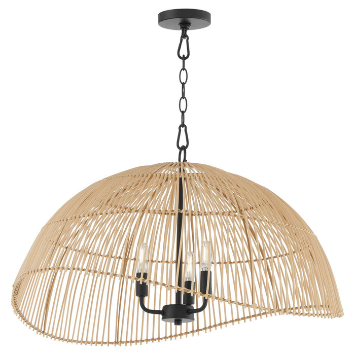 Quorum 6903-3-59 Three Light Pendant, Matte Black