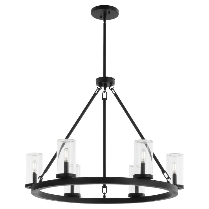 Quorum 70-6-59 Six Light Chandelier, Matte Black