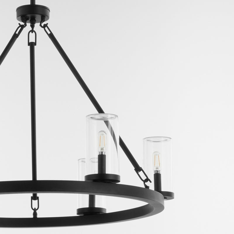 Quorum 70-6-59 Six Light Chandelier, Matte Black