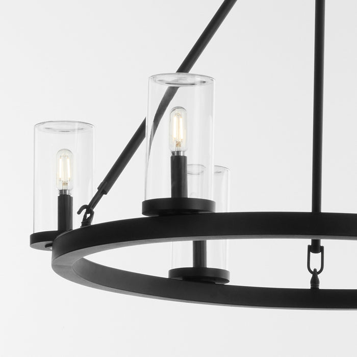 Quorum 70-6-59 Six Light Chandelier, Matte Black
